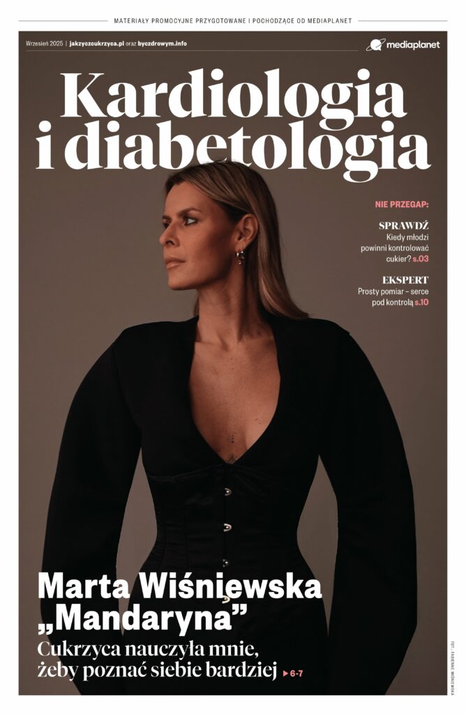 Okładka kampanii "Kardiologia i diabetologia" – wrzesień 2025. Tekst, zdjęcie Marty Wiśniewskiej "Mandaryny"