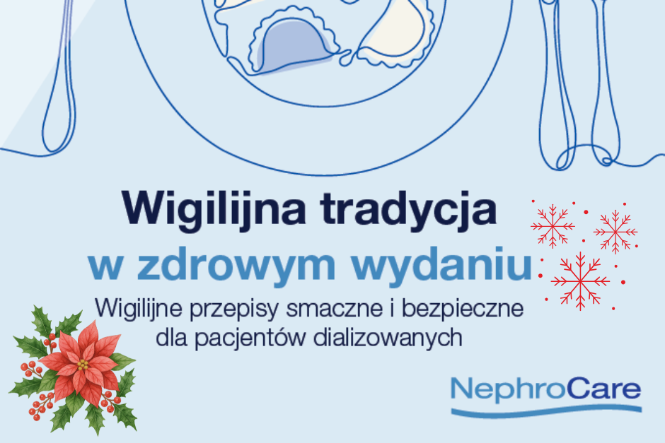 grafika z napisem wigilijna tradycja w zdrowym wydaniu